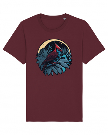 Red cardinal moon jungle  Burgundy