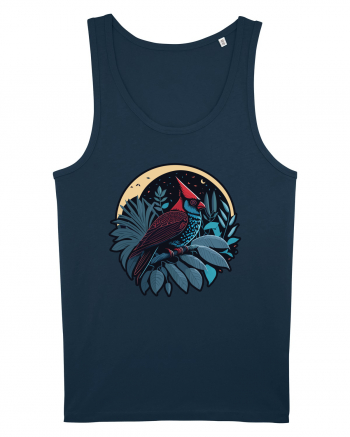 Red cardinal moon jungle  Navy