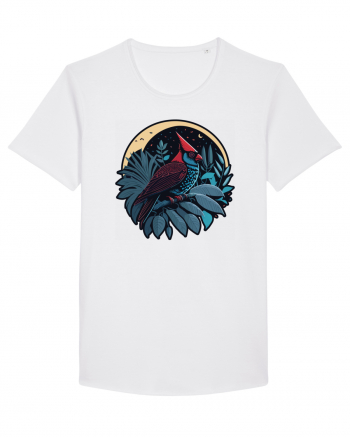 Red cardinal moon jungle  White