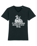 It’s time to slow down and enjoy the rest of  the trip BIKER Tricou mânecă scurtă guler V Bărbat Presenter