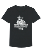 It’s time to slow down and enjoy the rest of  the trip BIKER Tricou mânecă scurtă guler larg Bărbat Skater
