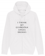 I THINK MY GUARDIAN ANGEL DRINKS Hanorac cu fermoar Unisex Connector