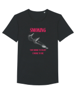 SMOKING you smoke to enjoy i smoke to die Tricou mânecă scurtă guler larg Bărbat Skater