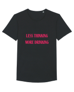 less thinking more drinking Tricou mânecă scurtă guler larg Bărbat Skater