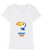 Ciocu' mic Tricou mânecă scurtă guler V Damă Evoker