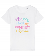 Ask me about my feminist agenda Tricou mânecă scurtă  Copii Mini Creator