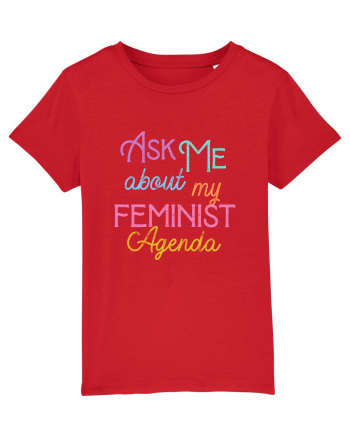 Ask me about my feminist agenda Red