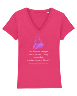 BENJAMIN FRANKLIN Tricou mânecă scurtă guler V Damă Evoker