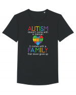 AUTISM Tricou mânecă scurtă guler larg Bărbat Skater