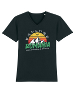 Explore Romania Tricou mânecă scurtă guler V Bărbat Presenter