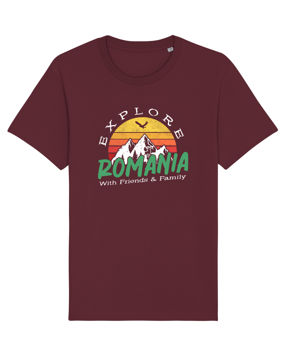 Tricou mânecă scurtă Unisex Rocker Burgundy