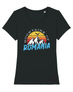 Mountains of Romania Tricou mânecă scurtă guler larg fitted Damă Expresser