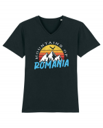 Mountains of Romania Tricou mânecă scurtă guler V Bărbat Presenter