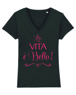 Viața e frumoasă Tricou mânecă scurtă guler V Damă Evoker