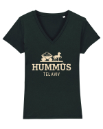 HUMMUS TEL AVIV Tricou mânecă scurtă guler V Damă Evoker