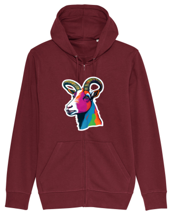 popart goat Burgundy