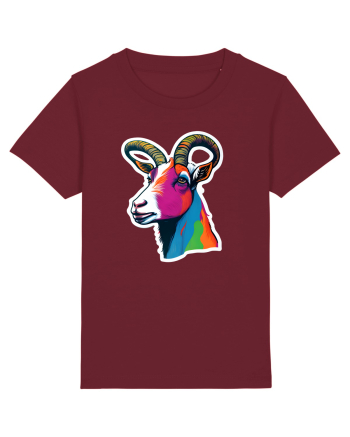 popart goat Burgundy