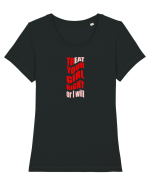 trEAT YOUR GIRL RIGHT OR I WILL Tricou mânecă scurtă guler larg fitted Damă Expresser