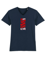 trEAT YOUR GIRL RIGHT OR I WILL Tricou mânecă scurtă guler V Bărbat Presenter