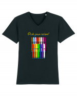 Pick your colors! Tricou mânecă scurtă guler V Bărbat Presenter