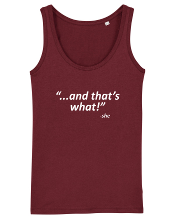 And that's what!  -she Burgundy