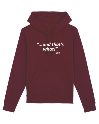 And that's what!  -she Burgundy
