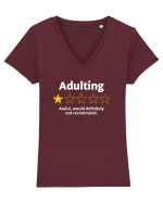 Adulting Tricou mânecă scurtă guler V Damă Evoker