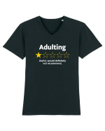 Adulting Tricou mânecă scurtă guler V Bărbat Presenter