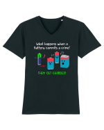 Get charged! Tricou mânecă scurtă guler V Bărbat Presenter