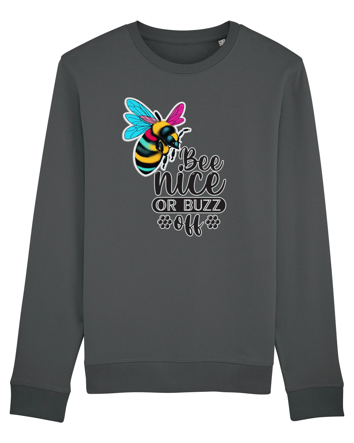 Bluză mânecă lungă Unisex Rise Anthracite