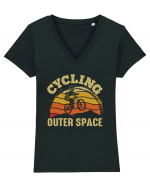 Cycling Outer Space Tricou mânecă scurtă guler V Damă Evoker