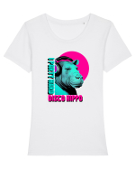 disco hippo Tricou mânecă scurtă guler larg fitted Damă Expresser