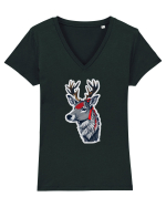hunter reindeer Tricou mânecă scurtă guler V Damă Evoker