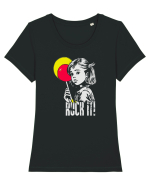 rock it! Tricou mânecă scurtă guler larg fitted Damă Expresser