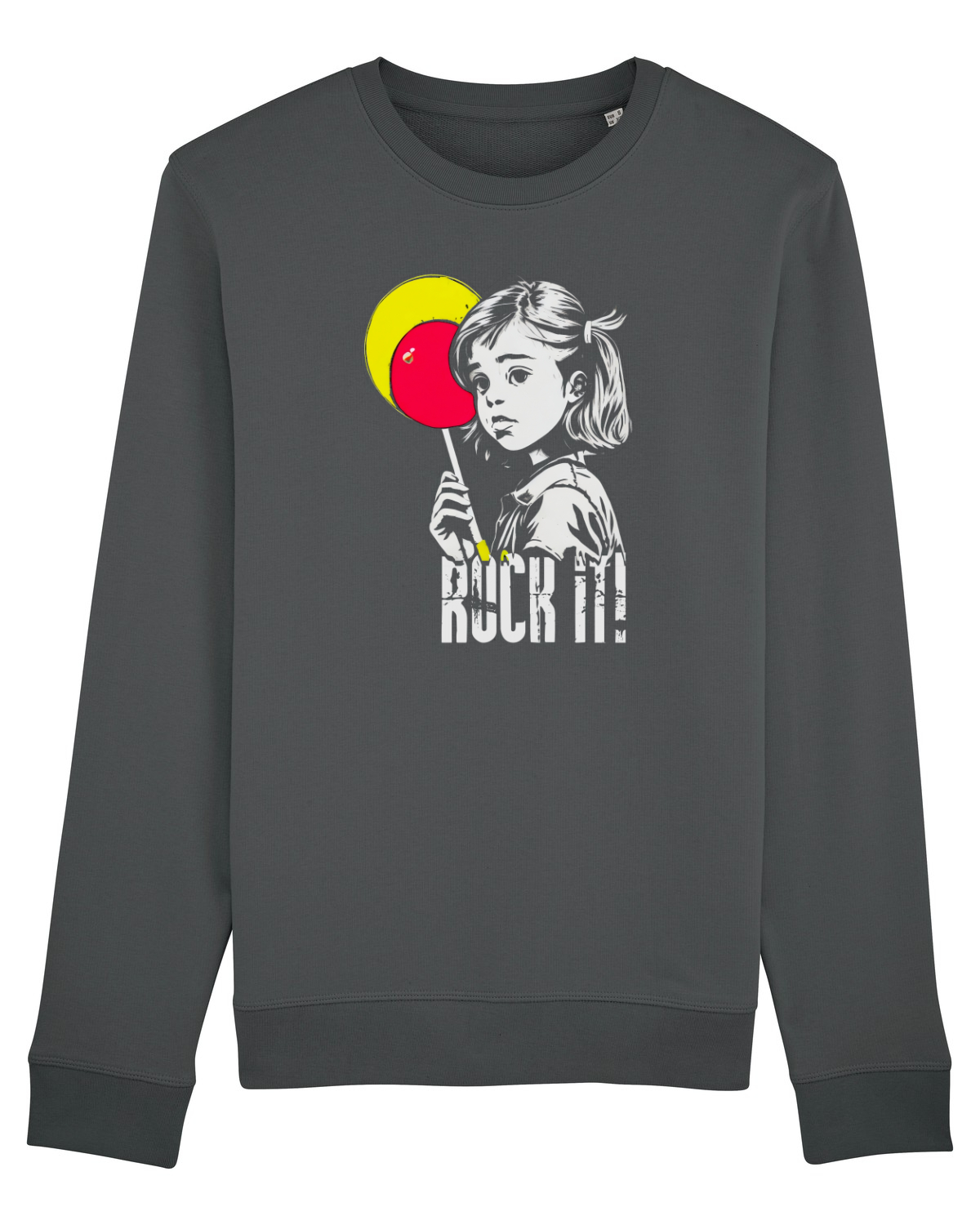 Bluză mânecă lungă Unisex Rise Anthracite