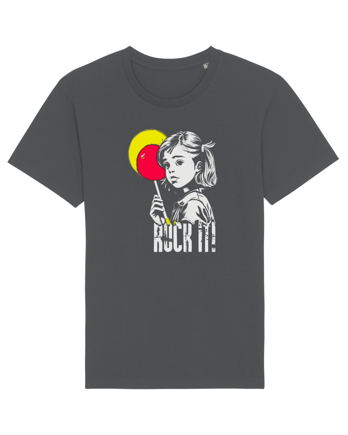 Tricou mânecă scurtă Unisex Rocker Anthracite