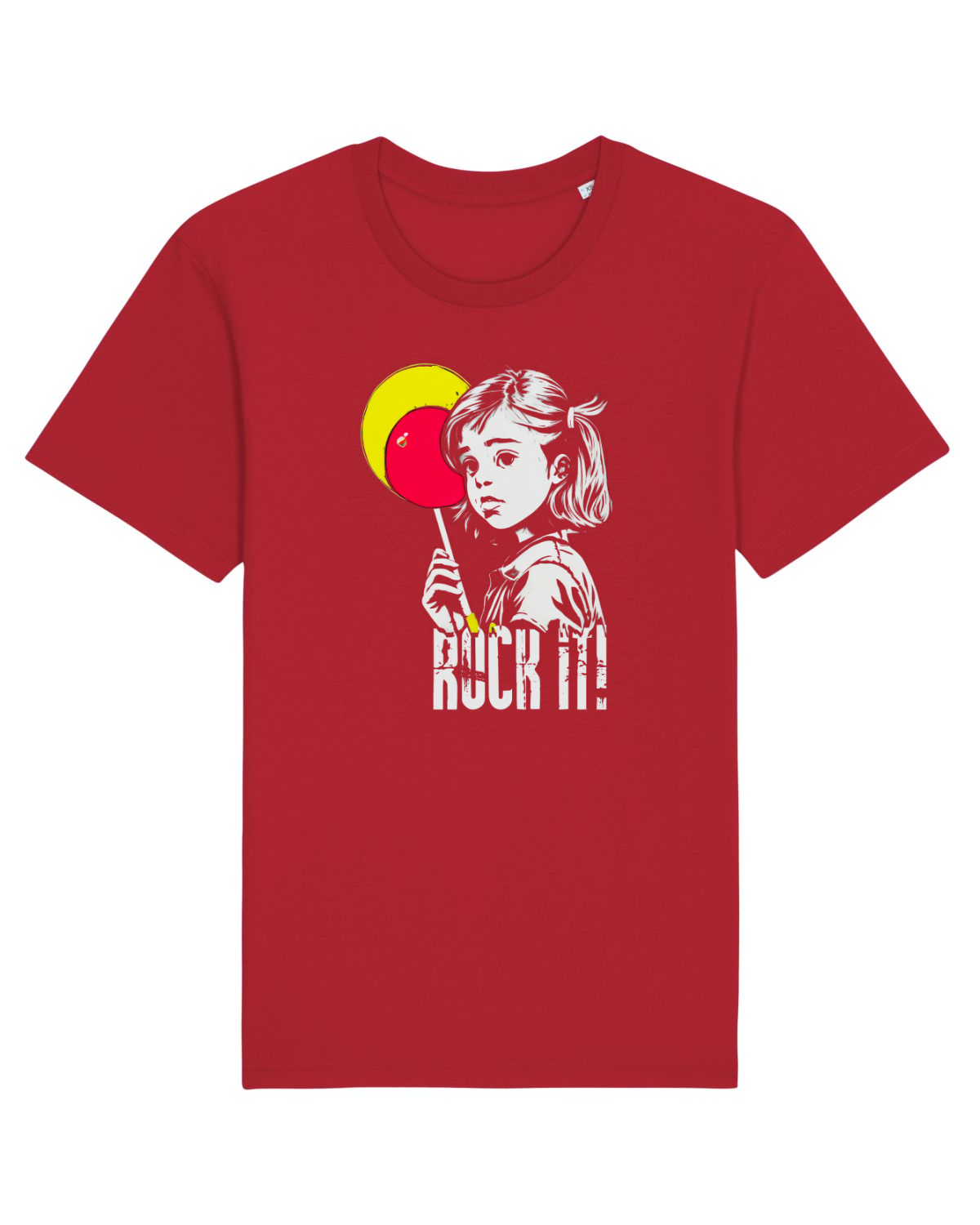 Tricou mânecă scurtă Unisex Rocker Red