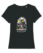 omelette du fromage Tricou mânecă scurtă guler larg fitted Damă Expresser