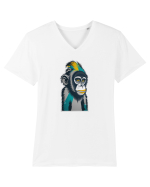 monkey pop Tricou mânecă scurtă guler V Bărbat Presenter