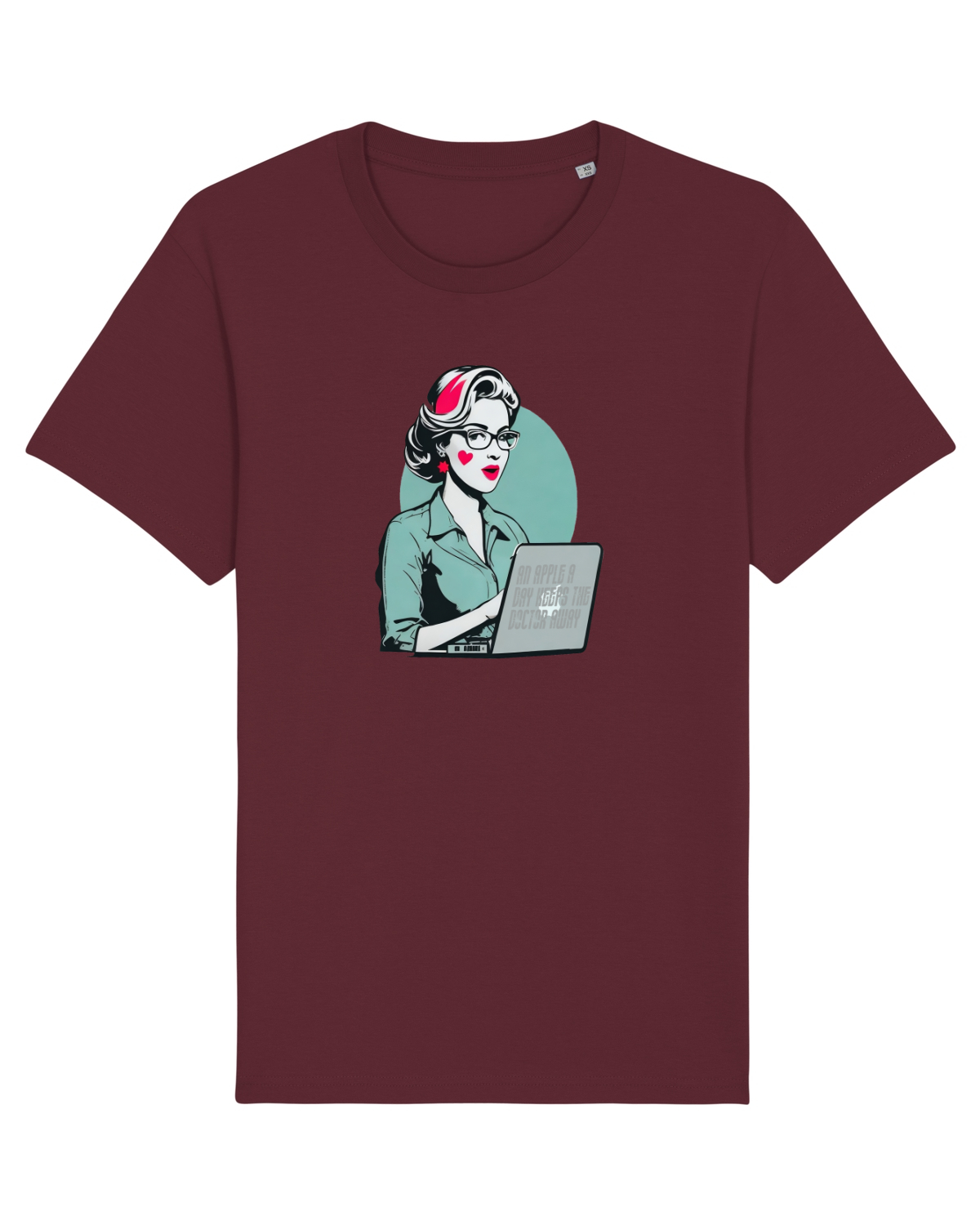 Tricou mânecă scurtă Unisex Rocker Burgundy