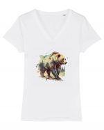 Grizzly  Georginio_8 Tricou mânecă scurtă guler V Damă Evoker