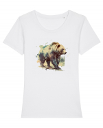 Grizzly  Georginio_8 Tricou mânecă scurtă guler larg fitted Damă Expresser