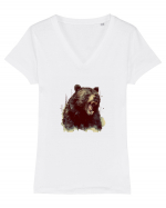 Grizzly Georginio_10 Tricou mânecă scurtă guler V Damă Evoker