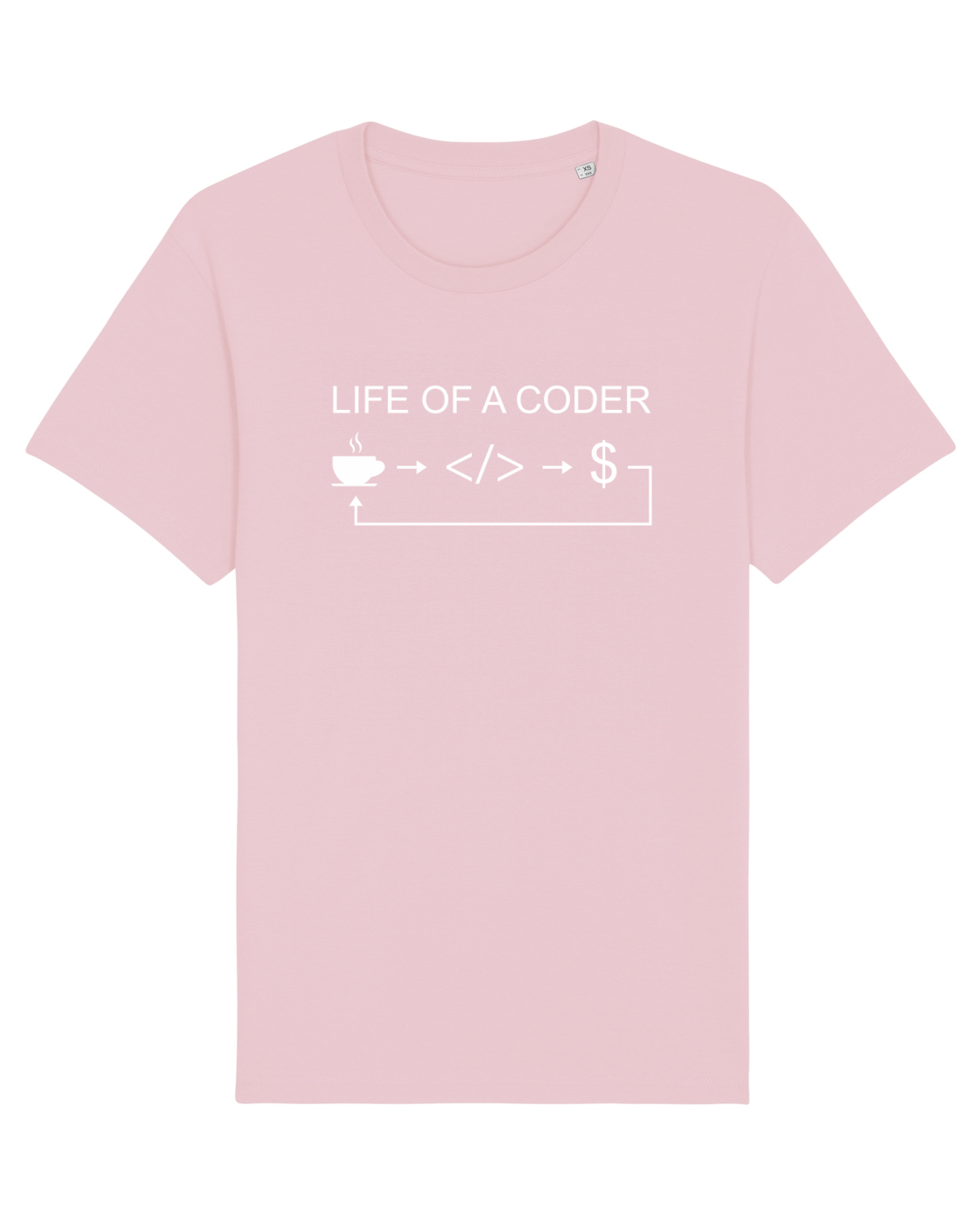 Tricou mânecă scurtă Unisex Rocker Cotton Pink