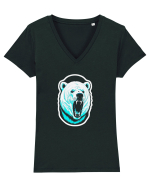 raged polar bear Tricou mânecă scurtă guler V Damă Evoker