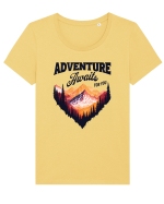 pentru pasionații de drumeții - Adventure awaits for you Tricou mânecă scurtă guler larg fitted Damă Expresser