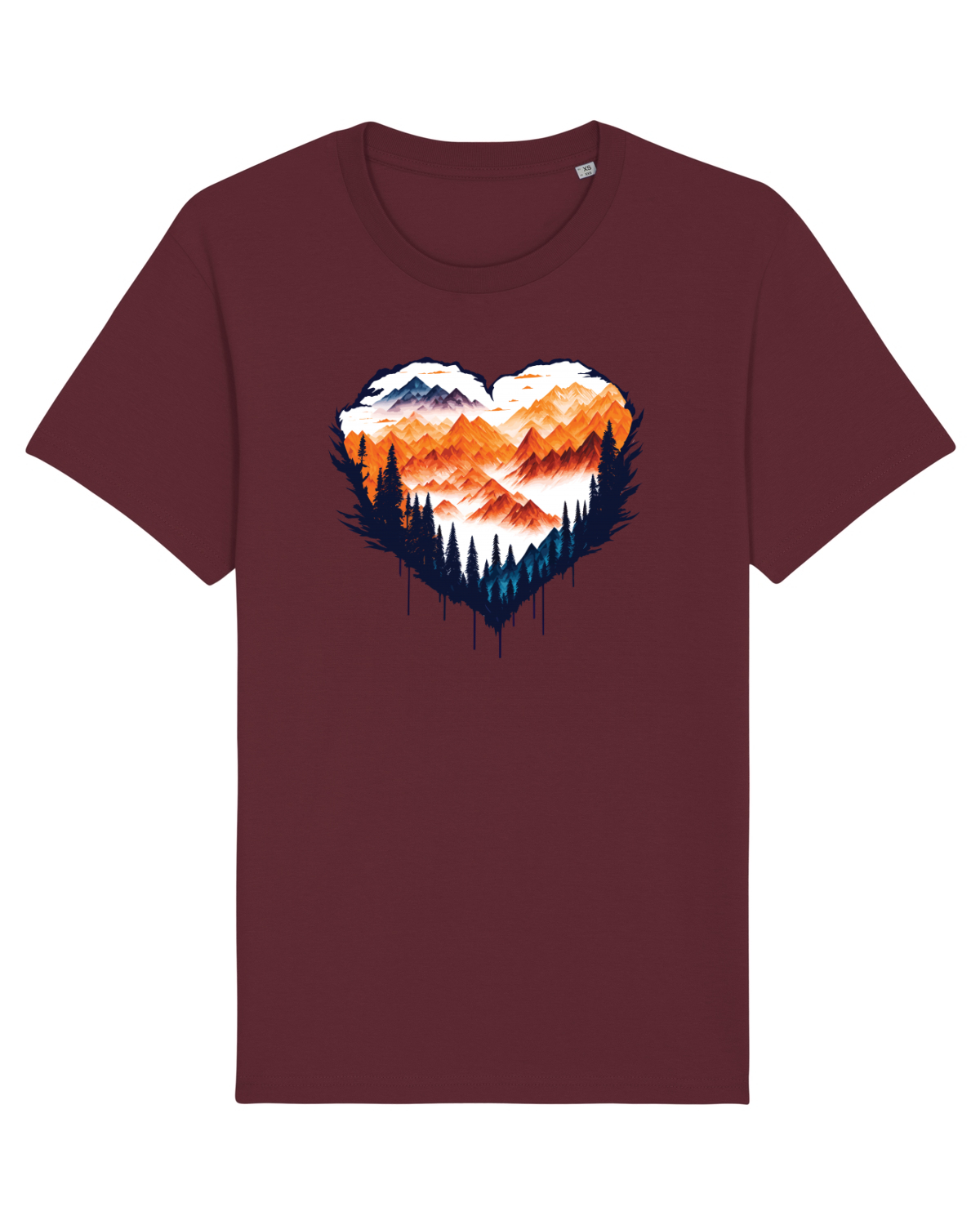 Tricou mânecă scurtă Unisex Rocker Burgundy