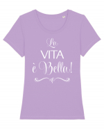 Viața e frumoasă Tricou mânecă scurtă guler larg fitted Damă Expresser