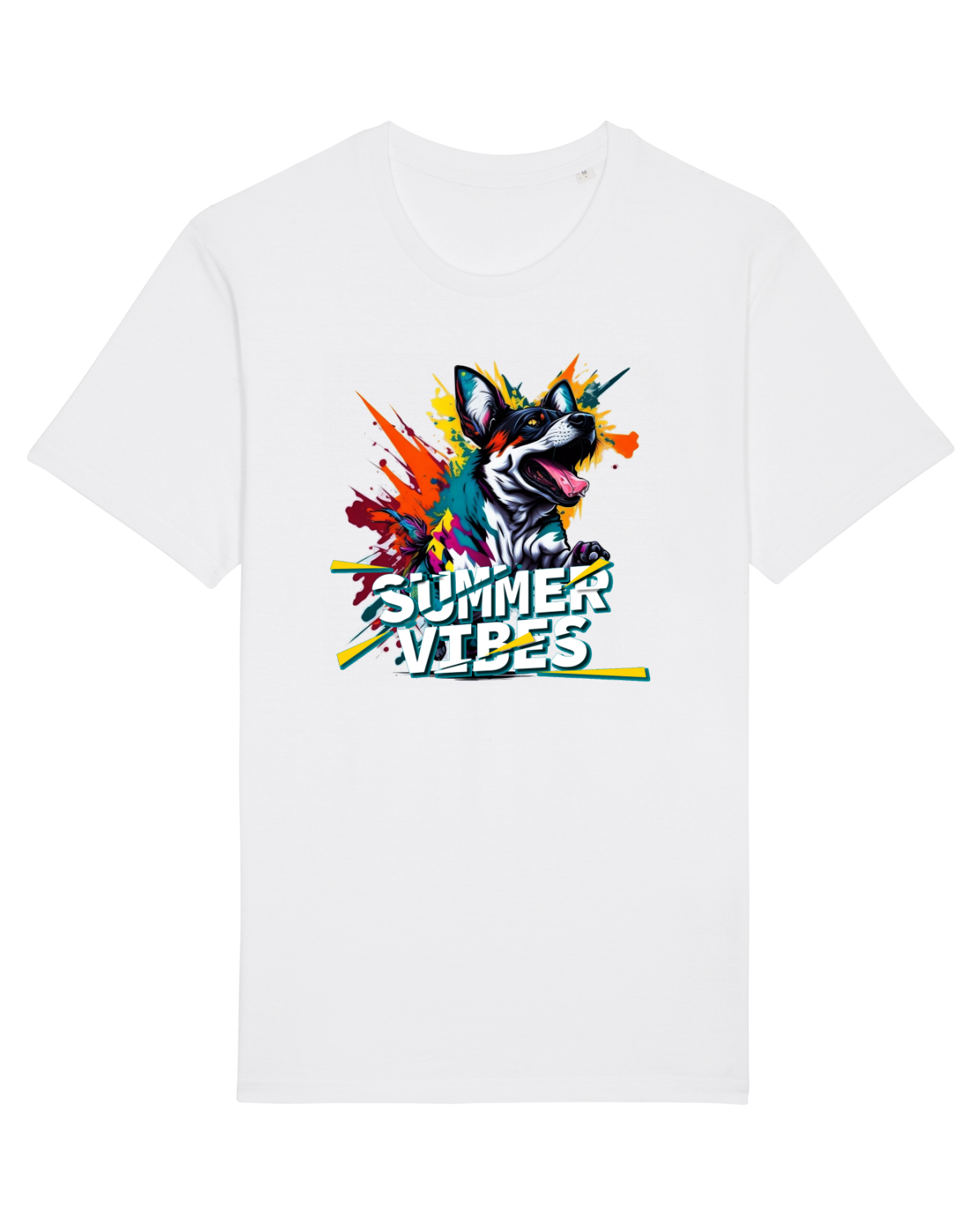 Tricou mânecă scurtă Unisex Rocker White