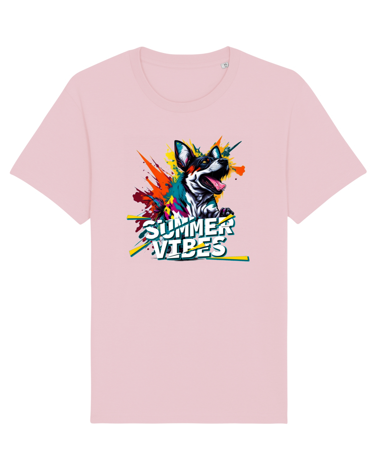Tricou mânecă scurtă Unisex Rocker Cotton Pink
